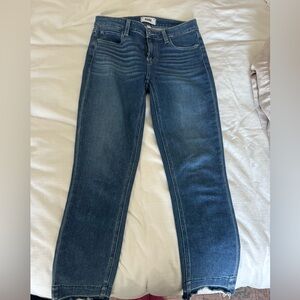 PAIGE Medium Blue Ankle Jeans